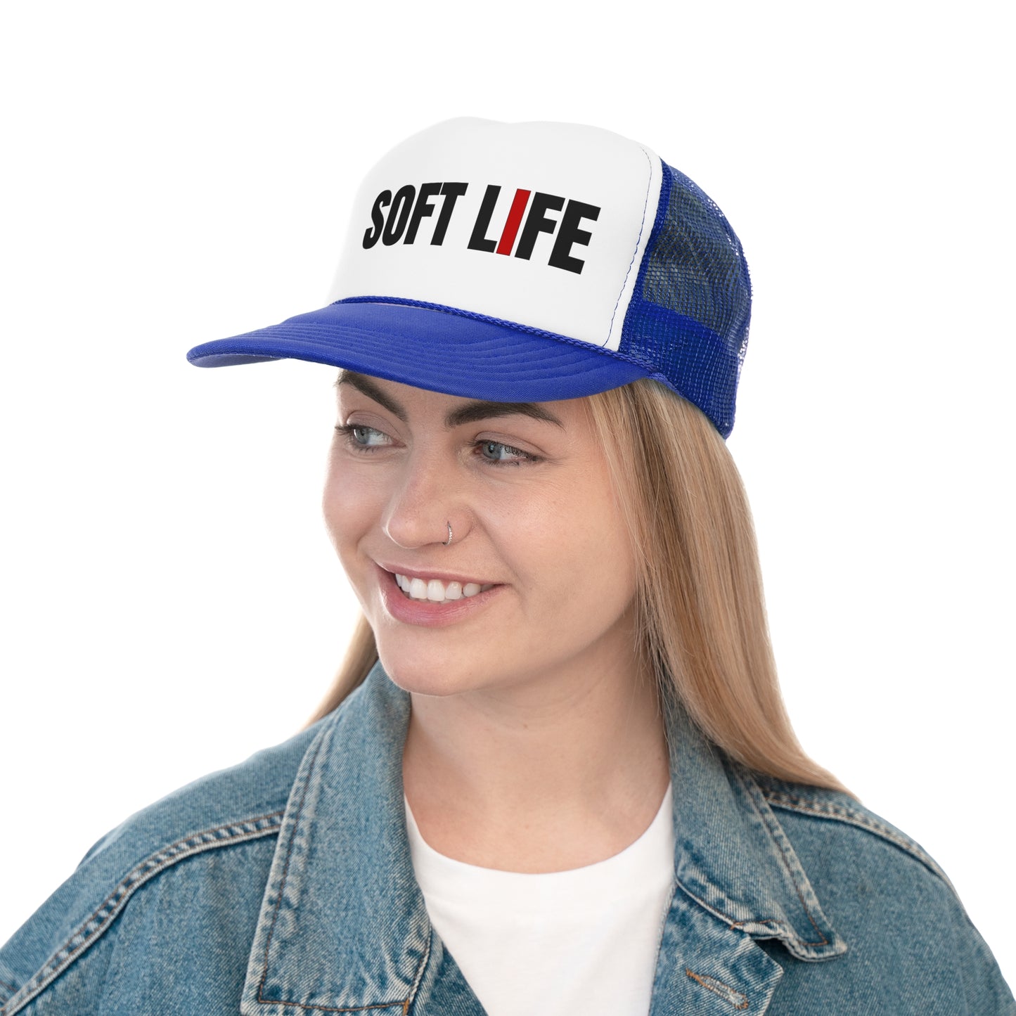 Soft Life Trucker Cap - Casual Style, Unisex Gift, Outdoor Adventure Hat, Summer Fashion Accessory, Ideal for Festivals & Vacations