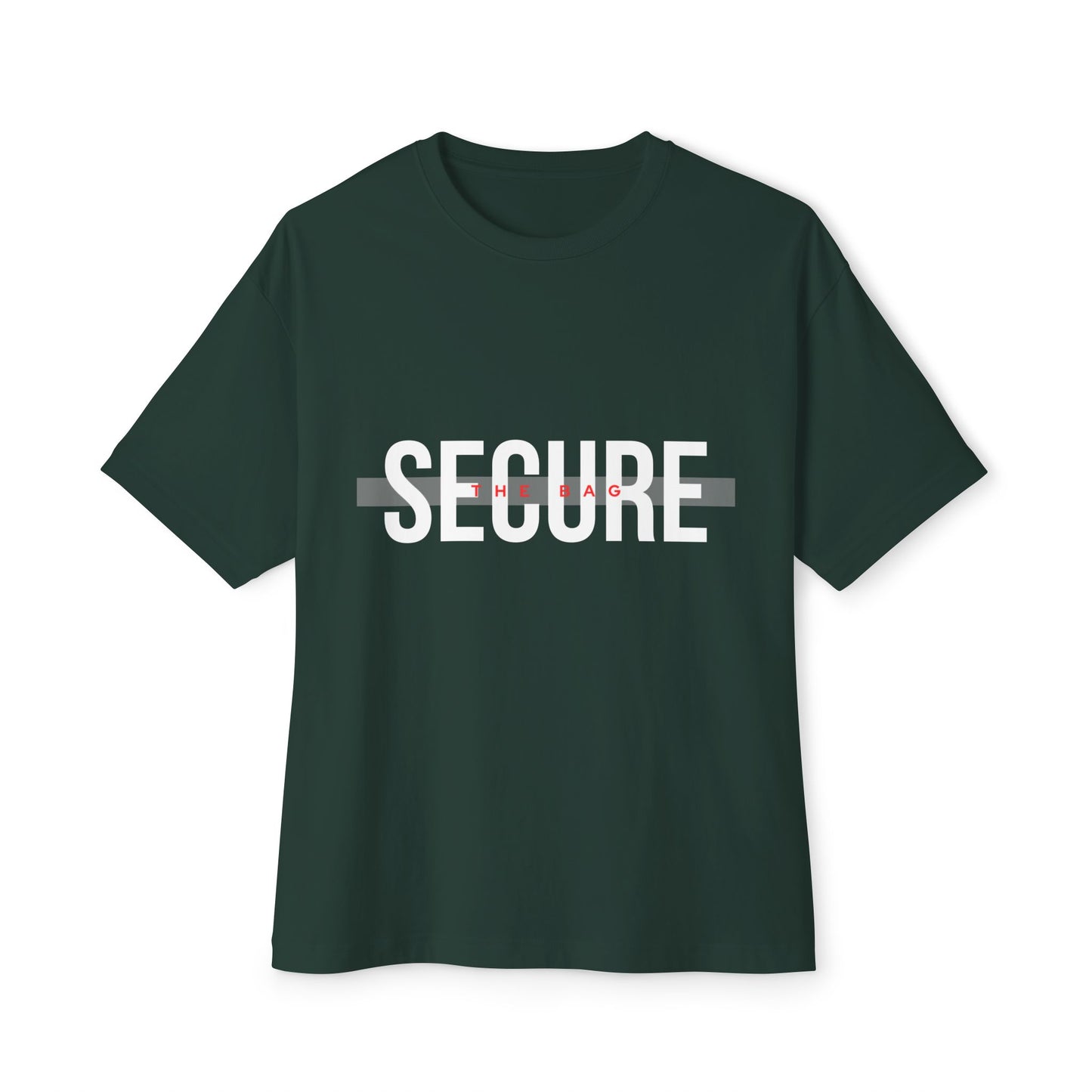 Secure The Bag - Unisex Oversized Boxy Tee, Casual Graphic T-Shirt, Statement Tee, Relaxed Fit Top, Perfect Gift for Teens
