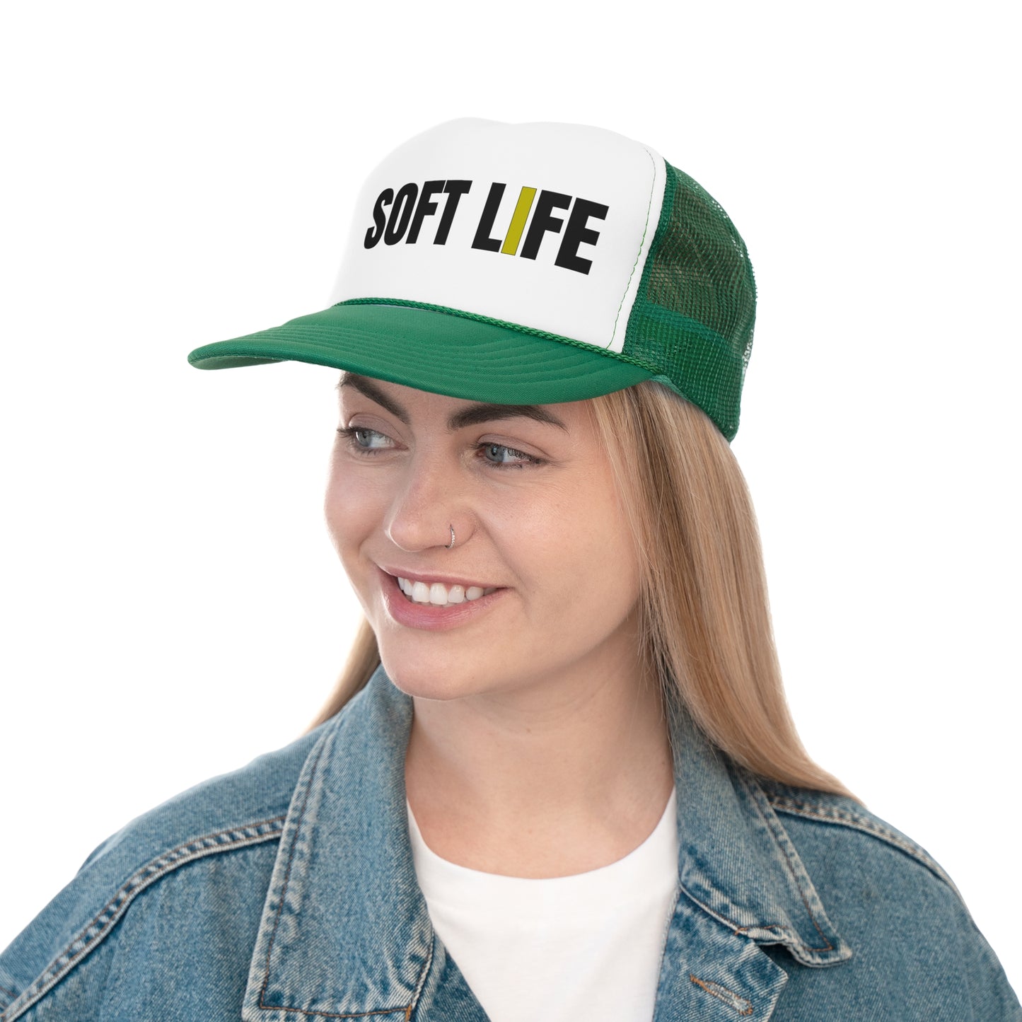Soft Life Trucker Cap - Casual Style, Unisex Gift, Outdoor Adventure Hat, Summer Fashion Accessory, Ideal for Festivals & Vacations