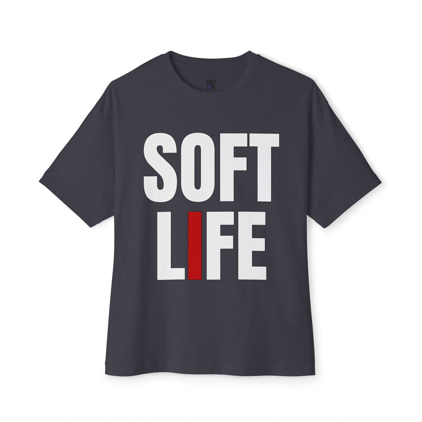 Soft Life Unisex Boxy Tee, Oversized Graphic Shirt, Casual Wear, Street Style, Gifts for Him/Her, Weekend Outfit