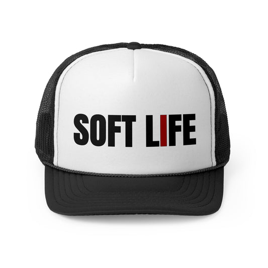 Soft Life Trucker Cap - Casual Style, Unisex Gift, Outdoor Adventure Hat, Summer Fashion Accessory, Ideal for Festivals & Vacations