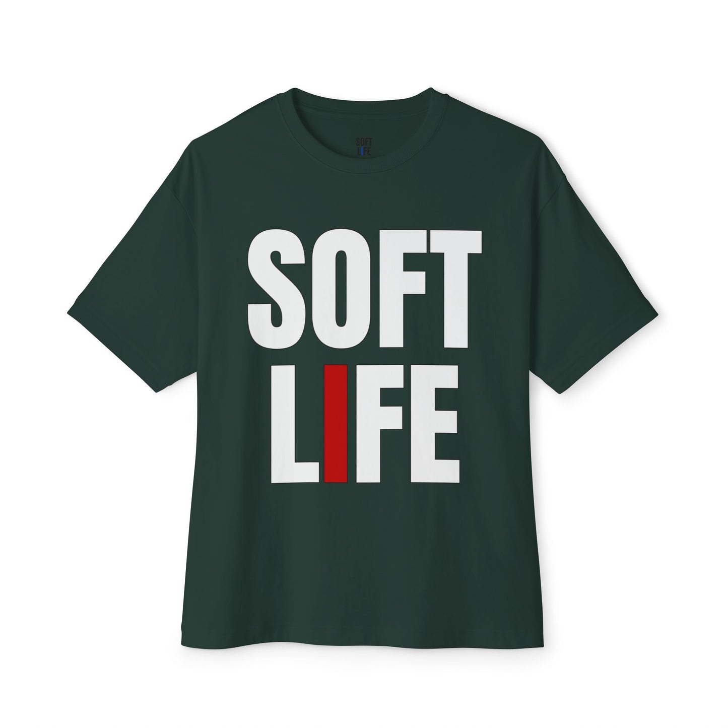 Soft Life Unisex Boxy Tee, Oversized Graphic Shirt, Casual Wear, Street Style, Gifts for Him/Her, Weekend Outfit