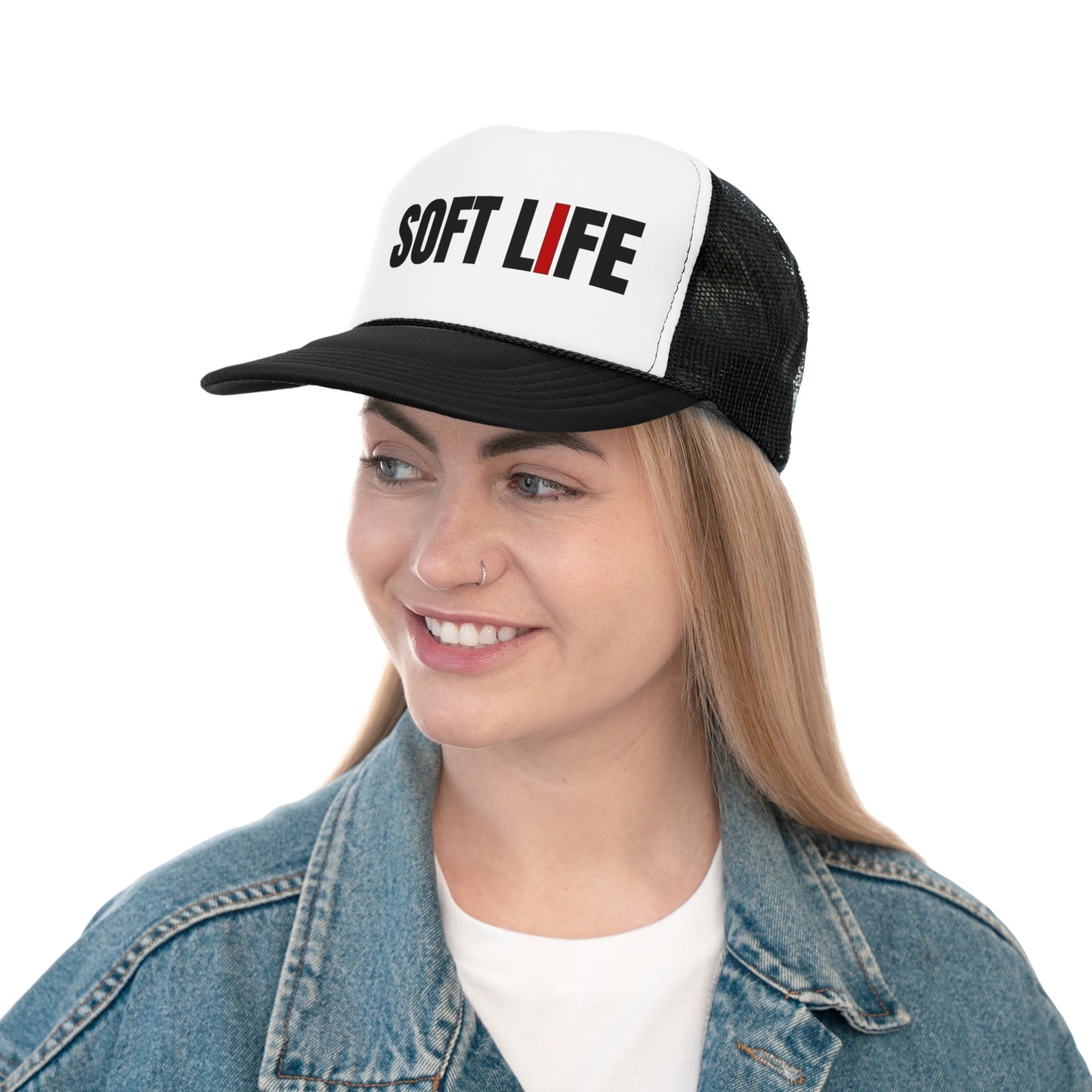 Soft Life Trucker Cap - Casual Style, Unisex Gift, Outdoor Adventure Hat, Summer Fashion Accessory, Ideal for Festivals & Vacations