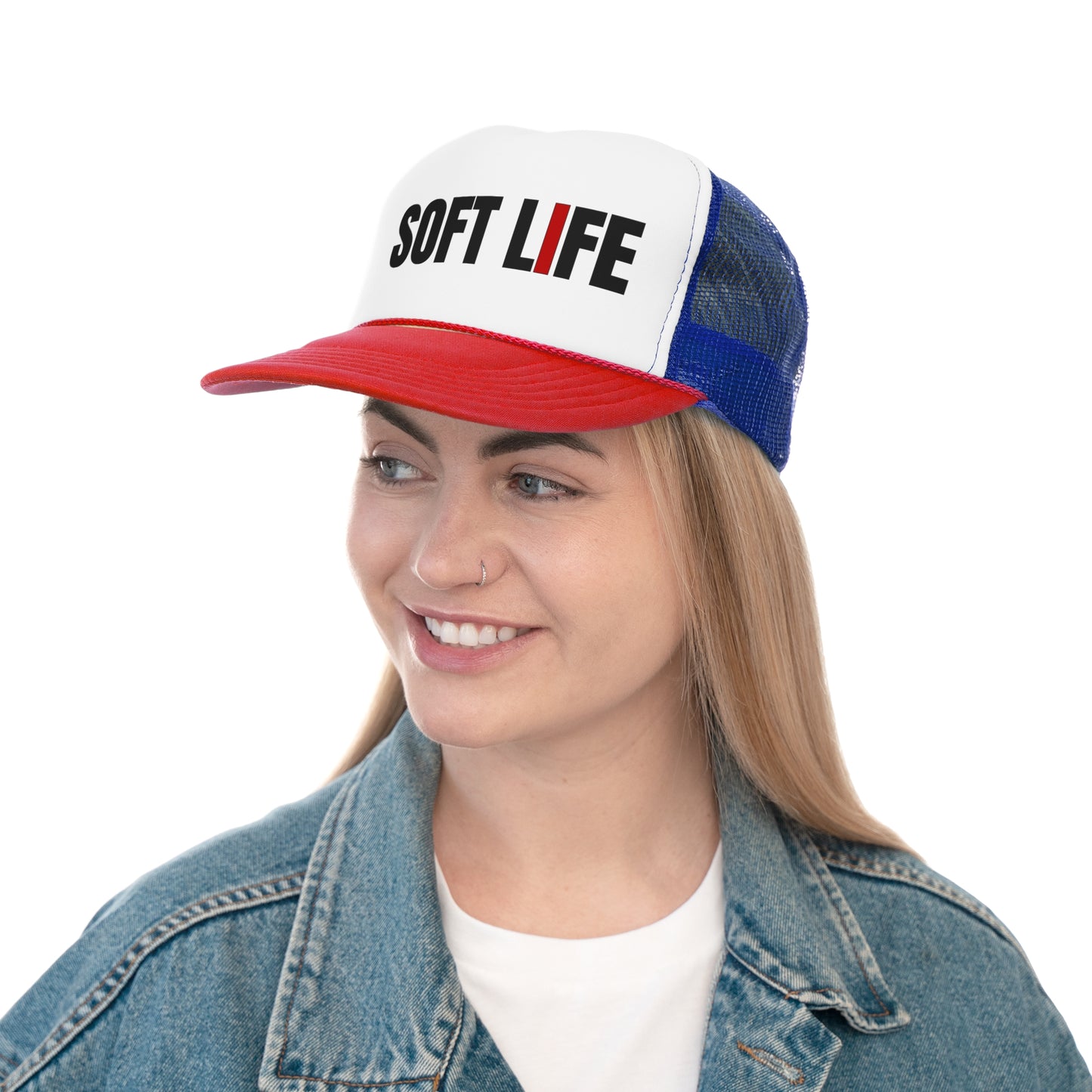Soft Life Trucker Cap - Casual Style, Unisex Gift, Outdoor Adventure Hat, Summer Fashion Accessory, Ideal for Festivals & Vacations