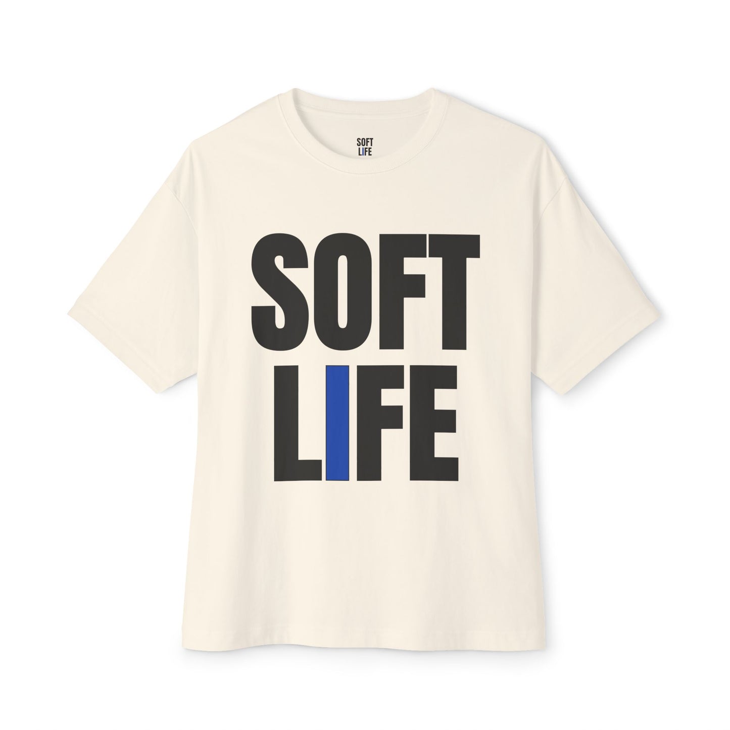 Soft Life Unisex Boxy Tee, Oversized Graphic Shirt, Casual Wear, Street Style, Gifts for Him/Her, Weekend Outfit