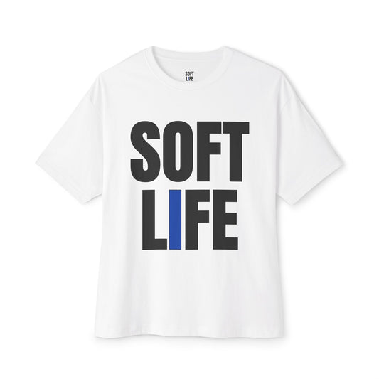 Soft Life Unisex Boxy Tee, Oversized Graphic Shirt, Casual Wear, Street Style, Gifts for Him/Her, Weekend Outfit
